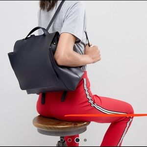 Minimal faux leather bag / backpack / satchel